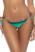 Luli Fama Hola Verano! Wavey Brazilian Crist. Ruched Tassel Tie Side